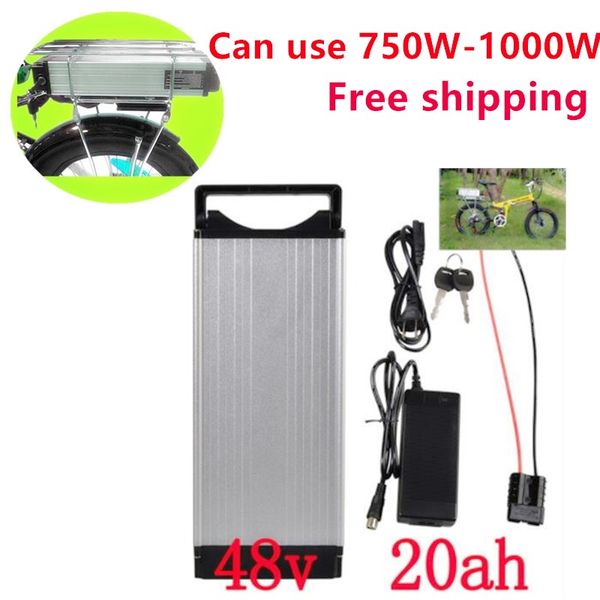 

Ebike литиевая батарея 48v 20ah литий-ионный велосипед 48v электрические стойки батареи для комплект электрический велосипед 750 Вт-1000 Вт с BMS и бесплатно 2a зарядное устройство