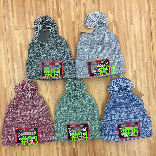 

2017 hip hop hat wool cap men's winter hats warm knitted hat cap Headgear Head warmer dress