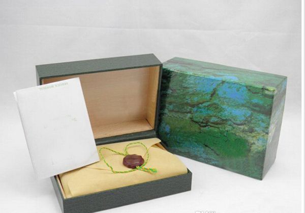 

sell green box for fashion watch with booklet card tags, Black;blue