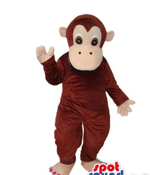 

sell brown monkey mascot costume custom design mascot fancy carnival costume ing, Red;yellow
