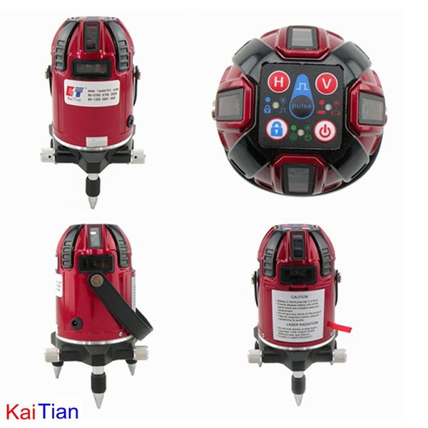 

wholesale-rotary laser level tripod with electronic automatic outdoor slash function euro plug 635nm 8 lines 3 points cross lazer level