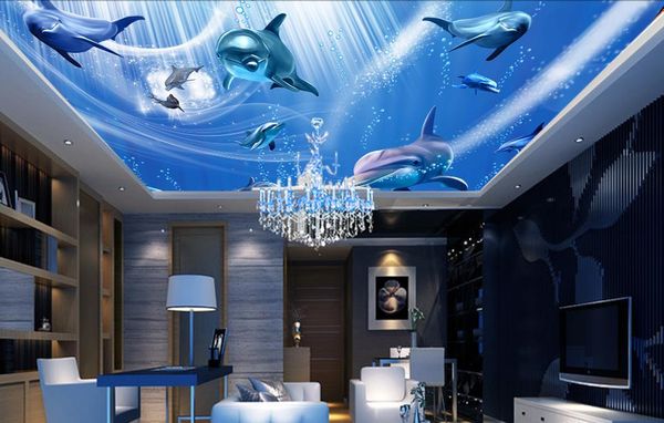 

cusomize buy size 3d ceiling wallpaper ocean style ceilings factory direct sale