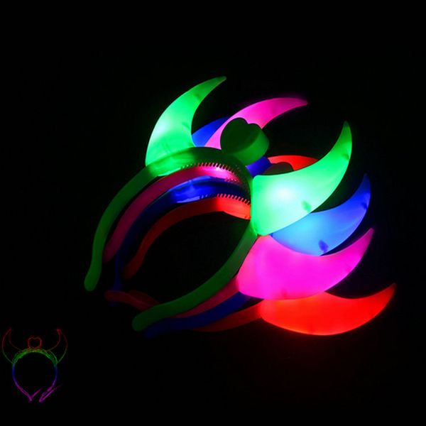 Luminose corna fascia corno lampada bagliore fascia concerto forniture all'ingrosso Led Rave Toy