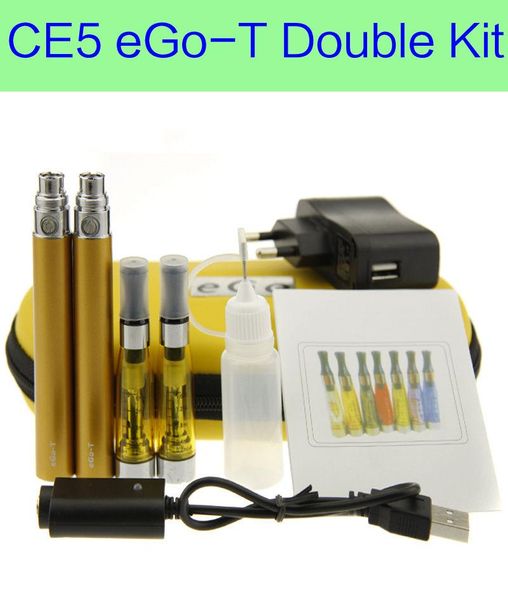 

eGo CE5 Double Zipper case eGo Starter Kit electronic cigarette double kit CE5 atomizer ego-T kits