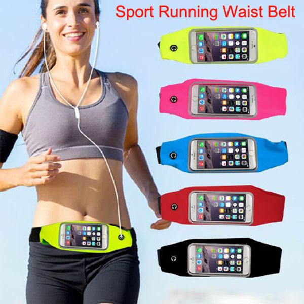 Wasserdichter Sport Laufen Taille Gürtel Beutel Reflektierende Streifenbeutel Turnhallenarmband Packung iPhone 6 6plus Zoll Hängender elastischer einstellbarer Taillenbund