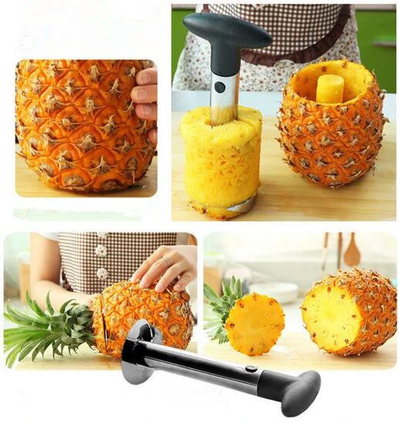 

new stainless steel pineapple peeler cutter slicer corer peel core tools fruit vegetable knife gadget kitchen accessories spiralizer
