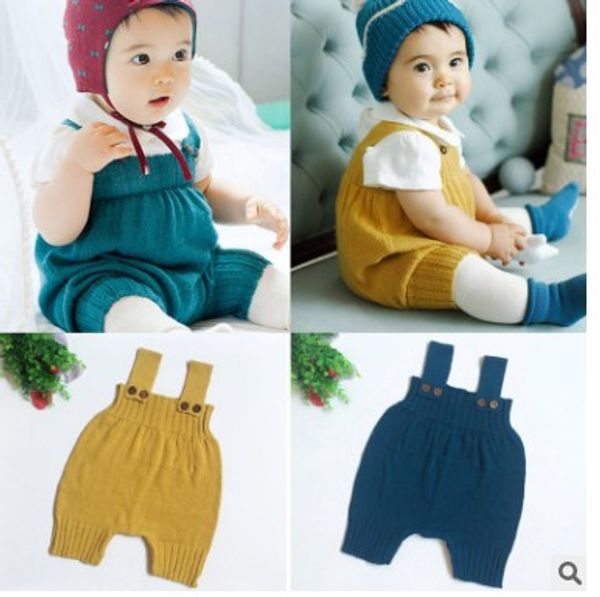 

baby clothes newborn jumpsuit girl clothes new korean fashion knit infan onesies cute spring newborn romper dress c2411, Blue