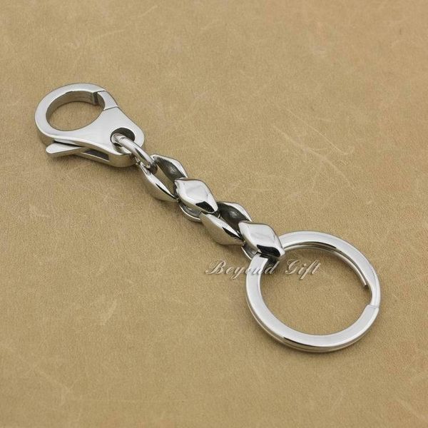 

316l stainless steel mens keyring biker rocker keychain 5t007kca punk jewelry, Slivery;golden