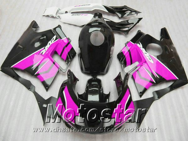 Conjunto de feiras de alta qualidade para Honda CBR 600 F2 1991 1992 1993 1994 CBR600 91 - 94 Rosa Red Black Body Kit RP31