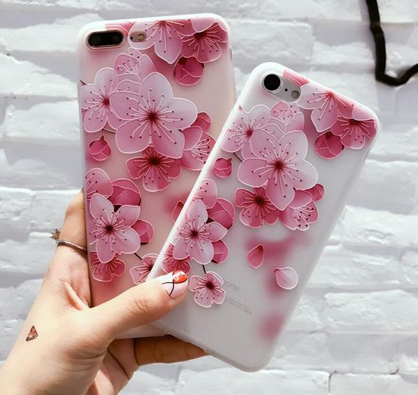 

8 case soft plus iphone phone flower 6s 8 fashion retro iphone 6 patterned for silicone tpu back cover cases for 3d 7 qrgnb