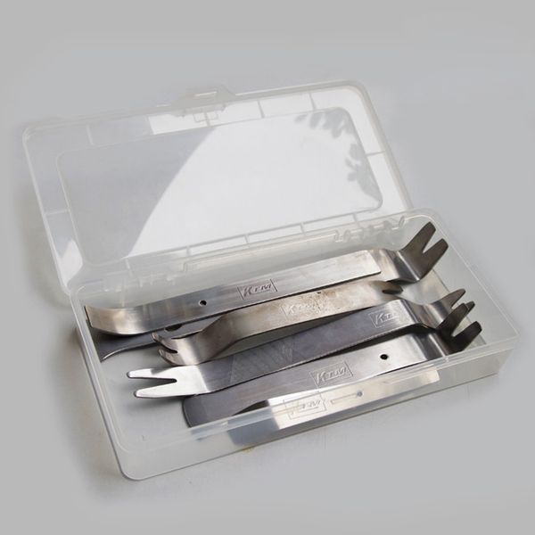 

car panel remover kit, car audio dash removal stainless steel pry tool, trim fastener & molding remover tool 6pcs set mx-499n