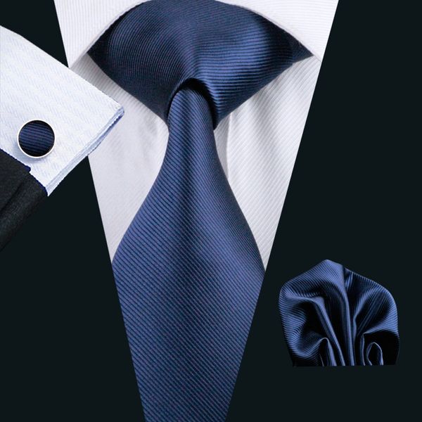 

шелковые мужские темно-синий галстук платок запонки набор жаккардовые тканые мужские галстук набор деловой работы формальная встреча досуг н, Black;blue
