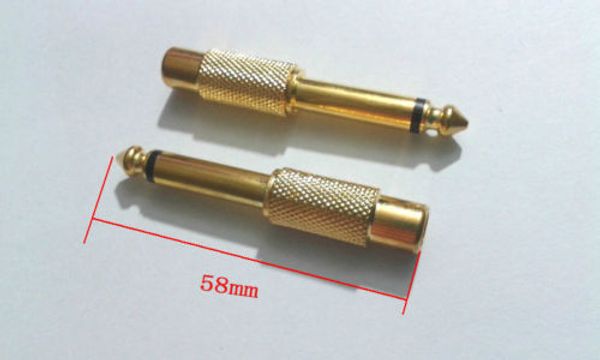 50 connettori mono da 6,35 mm (1/4 di pollice) placcati in oro al connettore jack RCA