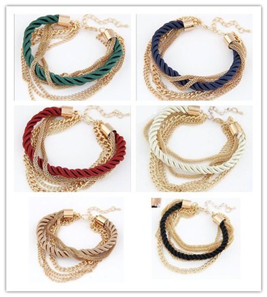 

Женщина Браслет Ткать Цепи Мода Девушки Женщины Аксессуары 2015 Леди Платье Брасле