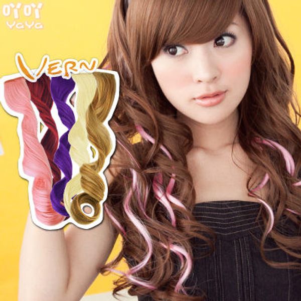 Good Quality Colorful Popular Colored Curly Hair Products Clip On
