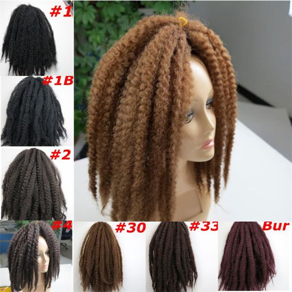 Kanekalon Synthetic Marley Braids Hair Bulk 20inch 100g Afro Kinky