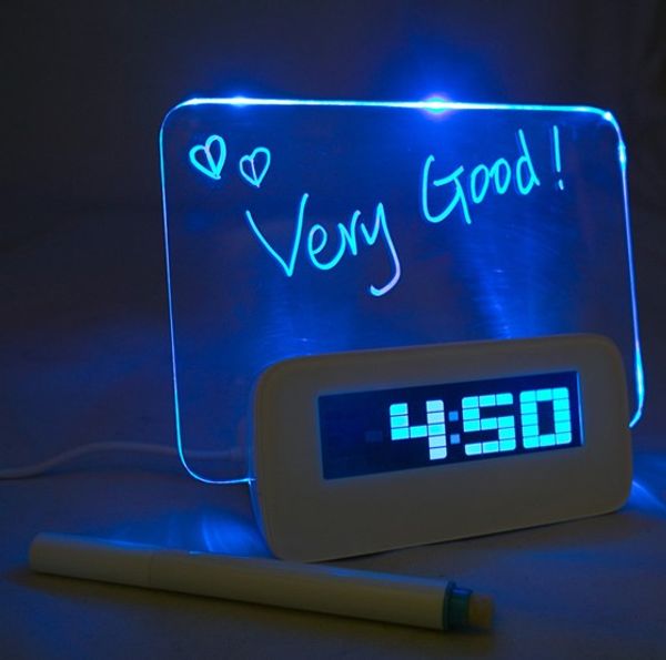 

message board blue light digital alarm clock 0201009 a