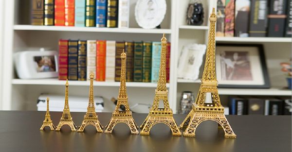 Wedding Decorations Gold Paris 3d Eiffel Tower Model Metal Crafts
