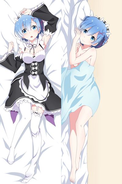 

wholesale- pillow case japanese anime hugging body pillow cover case re zero kara hajimeru isekai seikatsu rem