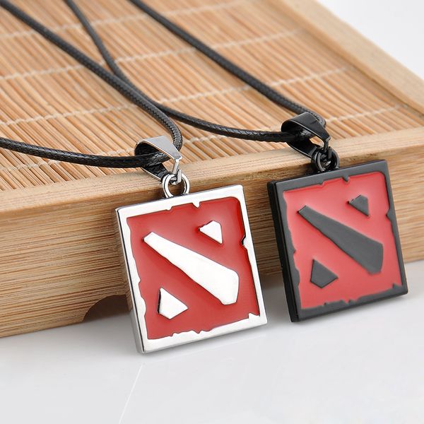 

wholesale-new 2015 network game dota 2 pendant necklace europe america women and men enamel necklace game jewelry men's gifts, Silver
