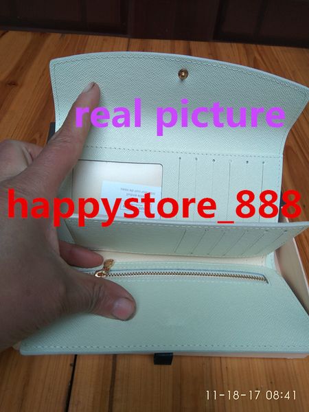 

Wholesale with box luxury real leather multicolor coin purse date code long wallet Card holder women man classic zipper pocket