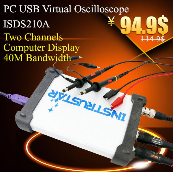 

wholesale-isds210a virtual pc usb oscilloscope 100m sample rate 40m bandwith