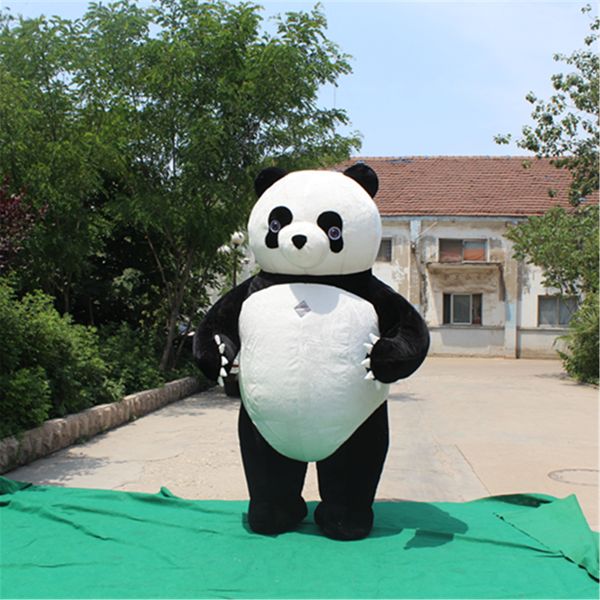 fantasia de urso engraçado inflável panda gordo mascote inflável polar para festa de casamento