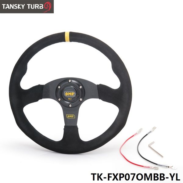 

Tanksy-Новый 14 дюймов 350 мм OMP гоночный руль авто руль замша кожа рулевое колесо TK-FXP07OM