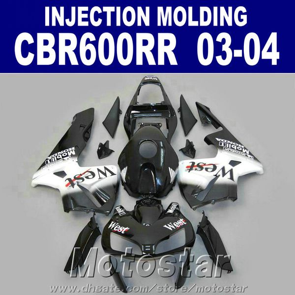 Passen Sie das schwarze Spritzgussteil für die HONDA CBR 600RR-Verkleidung 2003 2004 passend für 03 04 cbr600rr Custom-Verkleidung ZYS4 an