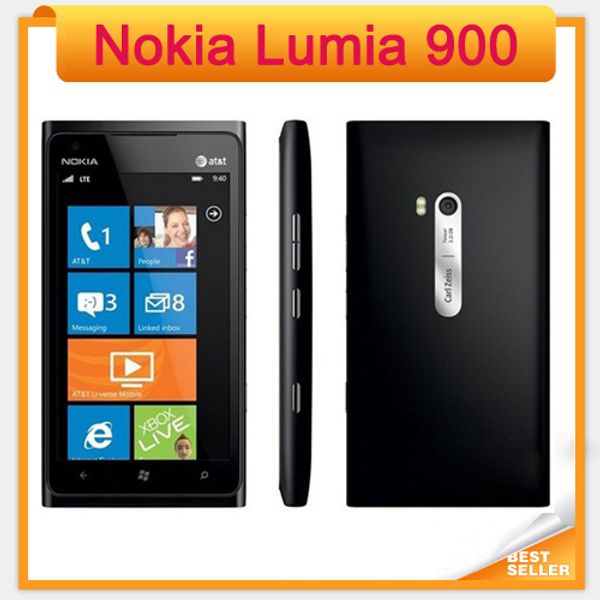 Original Nokia Lumia 900, entsperrtes Windows-Mobiltelefon, 4,3 Zoll kapazitiver Bildschirm, 8,0 MP Kamera, WIFI, GPS, Bluetooth 3G, generalüberholtes Mobiltelefon