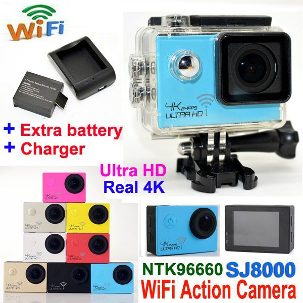 

ultra hd 4k waterproof camera 24fps sj8000 wifi sport action camera 1080p/60fps 2.0 lcd 170d lens helmet cam mini camcorder dvr