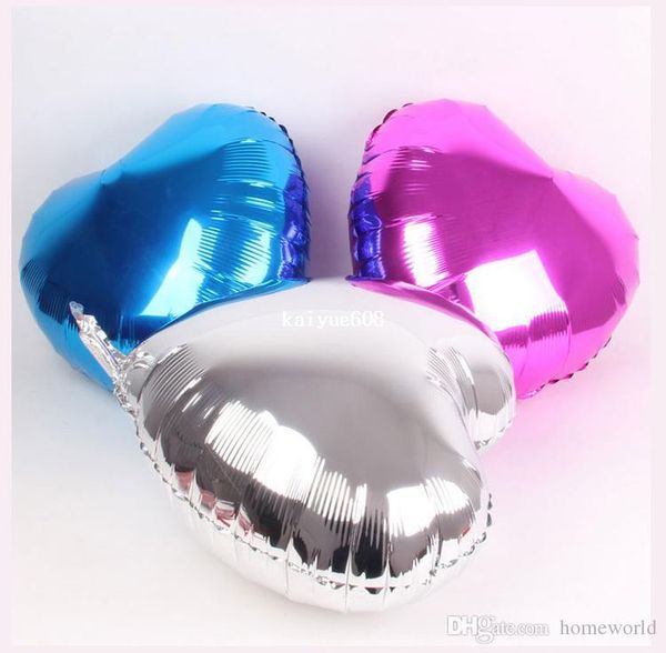 

shaped 50pcs/lot 10 inch aluminum balloon balloon birthday party heart aluminum shipping foil inflatable ffiut