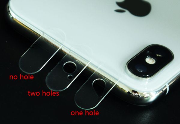 Protezione della fotocamera per iPhone X Protezione dello schermo dell'obiettivo della fotocamera posteriore Pellicola protettiva in vetro a copertura totale per Iphone X