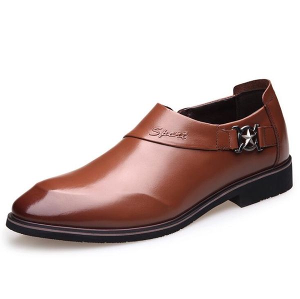 

genuine leather shoes men,slip on wedding shoe,men dress shoes,british style fashion men oxford for male, Black