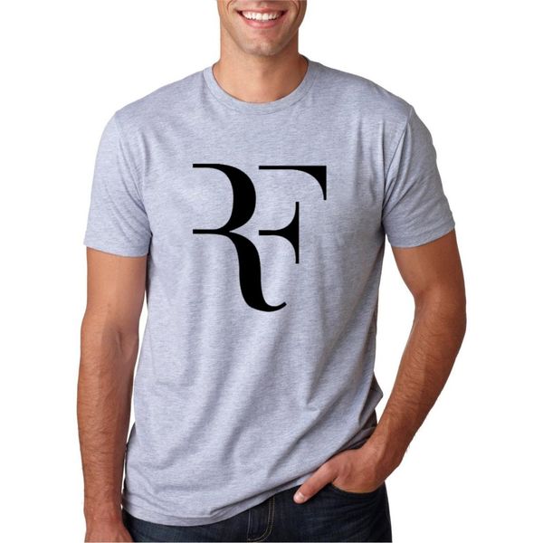 

Summer Fashion Letter Printed T shirt Men's Roger Federer Fitness T-shirt Homme Streetwear Hip Hop cotton Tops Tee Black White M-2XL