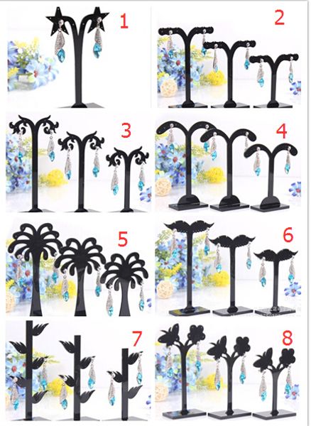 

2015 new wholesale black fashion single earrings display show stand rack earrings stud earrings three-piece display stand af