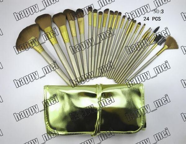 

Factory direct dhl new makeup bru he nude 3 bru he 24 piece bru h with gold leather pouch