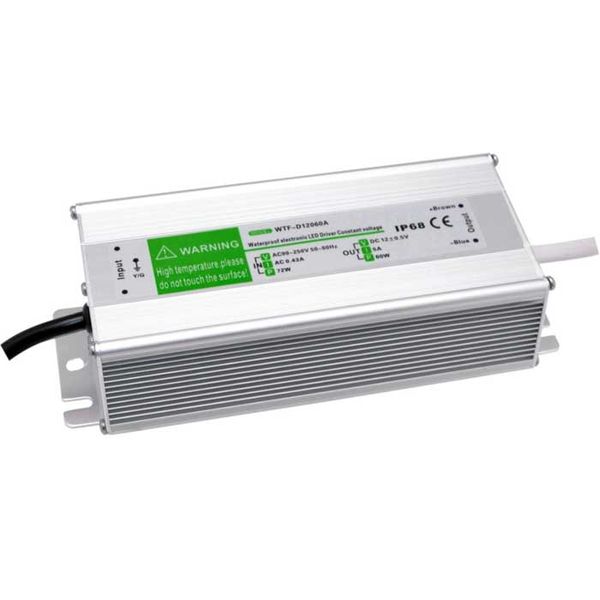 

15w 20w 30w 60w waterproof outdoor led power supply driver 100-240v ac to 12v 24v dc transformer ip67 for led module and strip