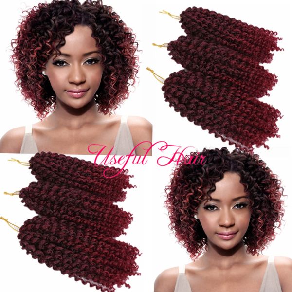 

wholesale sample mali bob malibob 8inch marlybob kinky curly hair synthetic bariding crochet braids 6lots for one hea hooks gift high qualit, Black