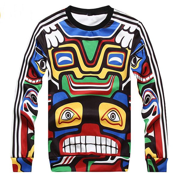 

w1208 Alisister осень Марка sudaderas печати Майя Индийский тотем толстовки для мужчин/женщи