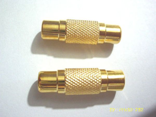 5PCS ouro RCA AV Audio Video Feminino para conector acoplador Feminino