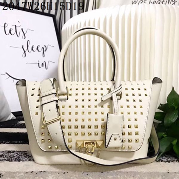 

real leather totes women business casual bags original hardware studs italy process 26cm wide women fashion casual shoulder bags