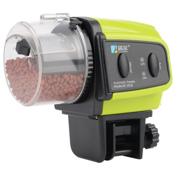 2020 Green Color Digital Electric Automatic Fish Feeder Dispenser