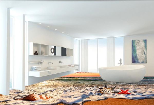 

floor wallpaper for kids room beach surf conch 3d floor living room wallpaper