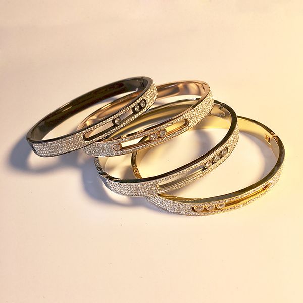 

Высокое качество полный с CZ diamondTitanium стали ювелирные изделия моды съемном три кам