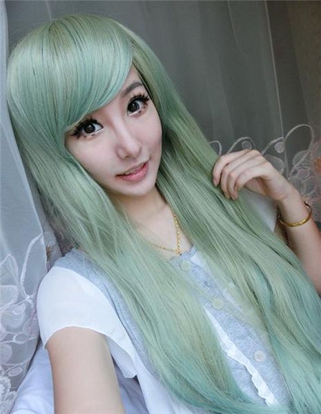 High Fashion Women Hair Drag Queen Wigs Long Harajuku Style Ombre