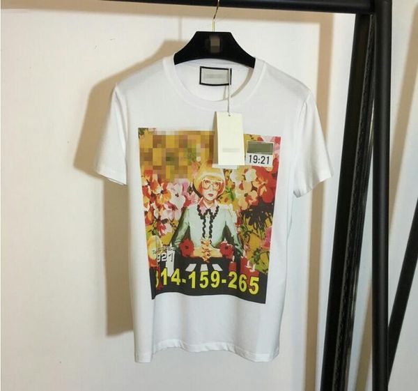 

New Fashion pairs Casual T-shirt classic graffiti women summer t shirt pullover o-neck t-shirt woman girs white tshirt