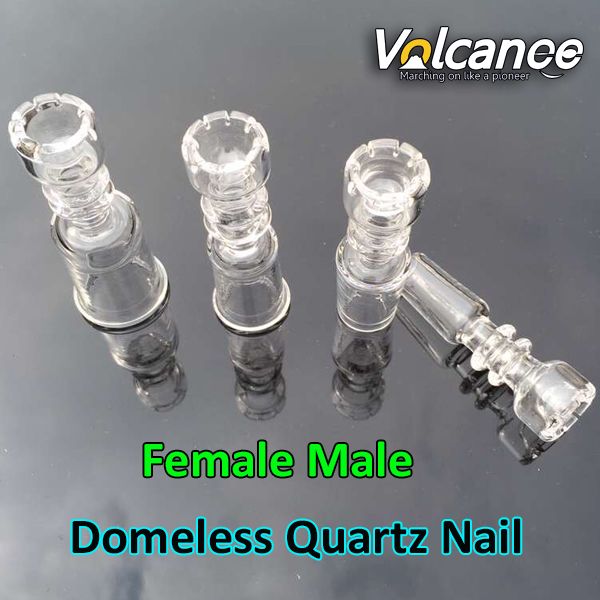 Quarz Nagelschüssel 14mm 18mm weibliche männliche Gelenkeimer domellose Raucher Nägel für Risse Dabs Wachs Öl Rigs Glasbongs