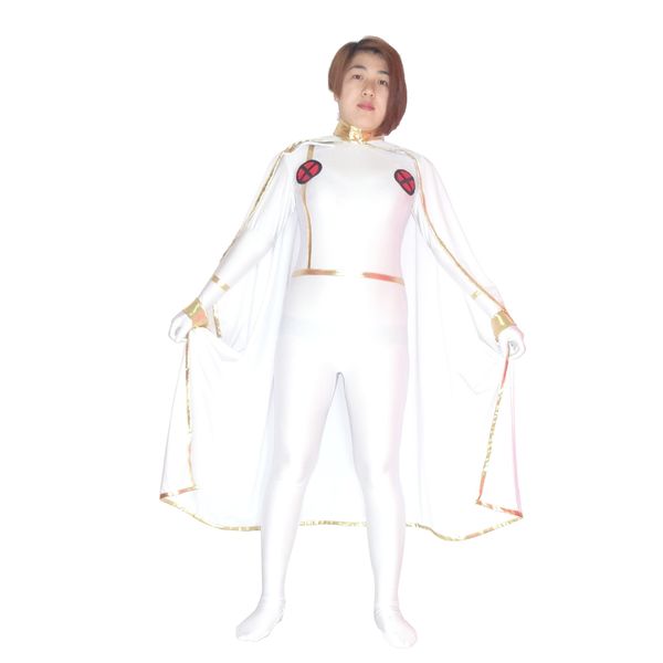 

x-men white storm woman superhero costume halloween party cosplay costumes catsuit zentai suit, Black;red