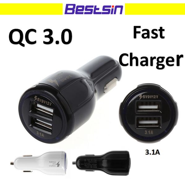 

Bestsin Qc 3.0 быстрое автомобильное зарядное устройство высокое качество двойной USB LED